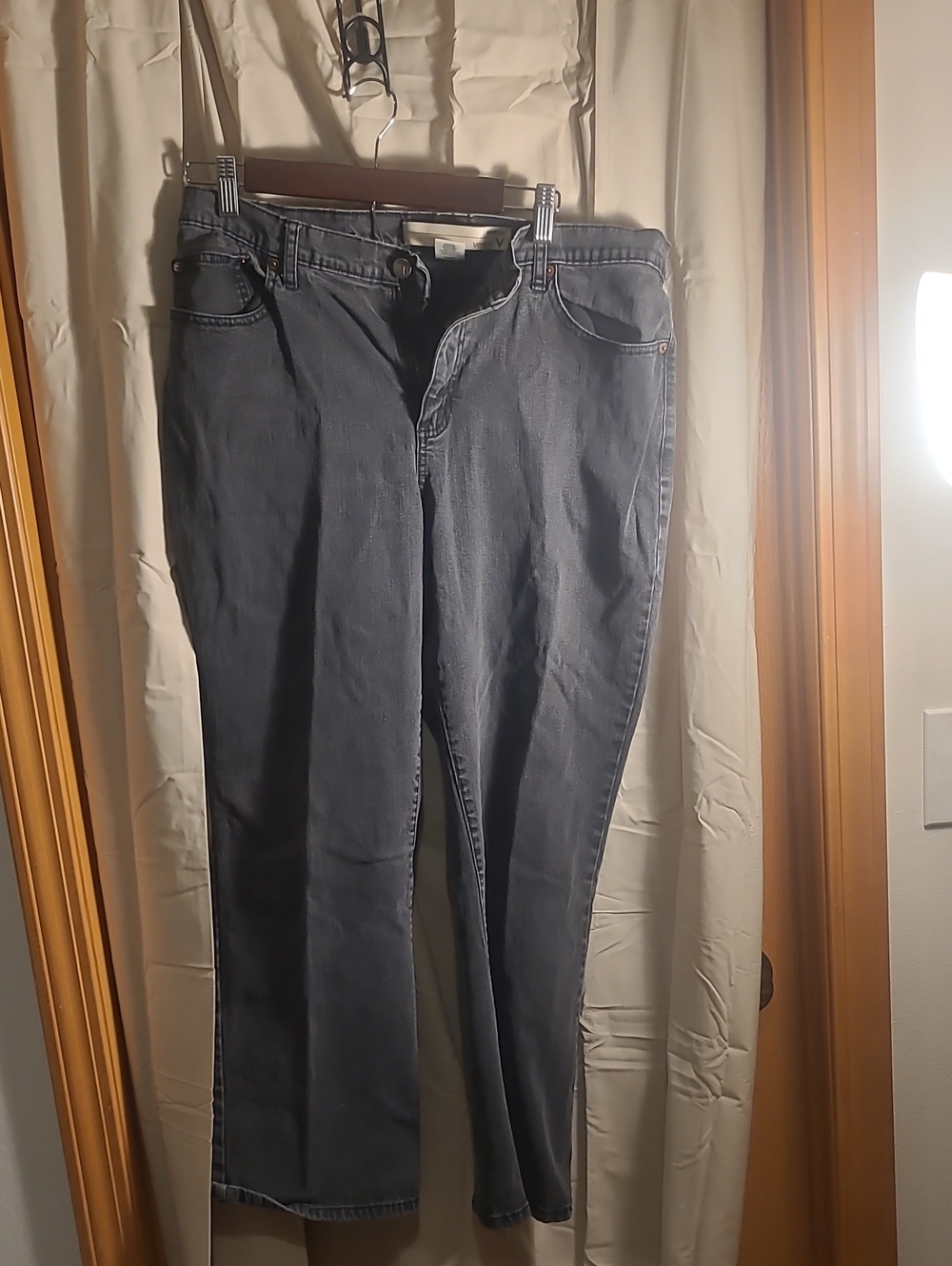 Venezia Black Bootcut Jeans with Faded Gray Wash